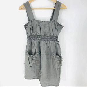 Kensie 100% silk sundress w/ruched front pockets